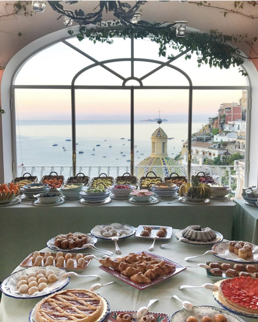  La Sponda: Left - View from the restaurant (please note this photo was taken at breakfast).