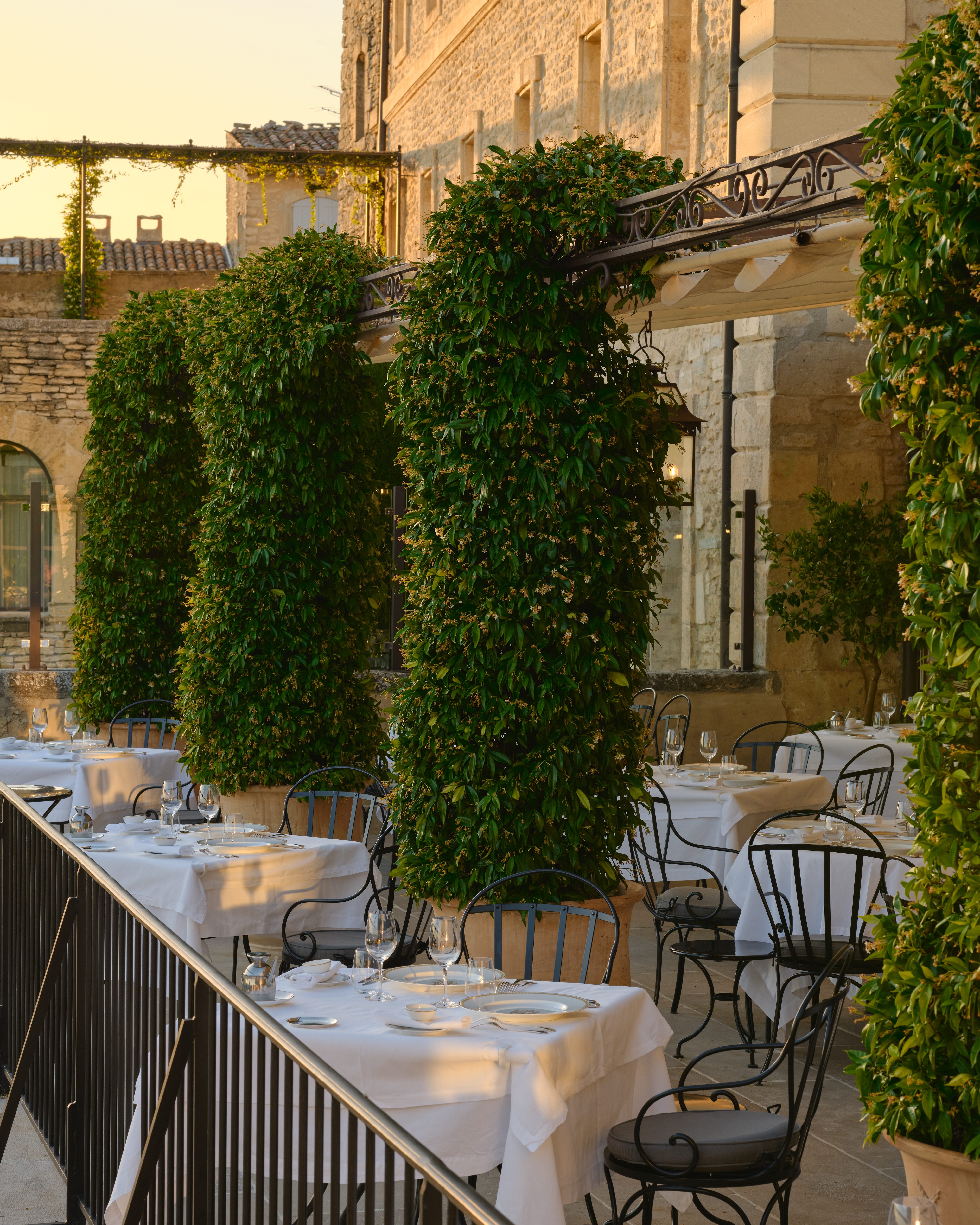 L'Orangerie at La Bastide in Gordes at Sunset  // Photo Credit Renee Kemps