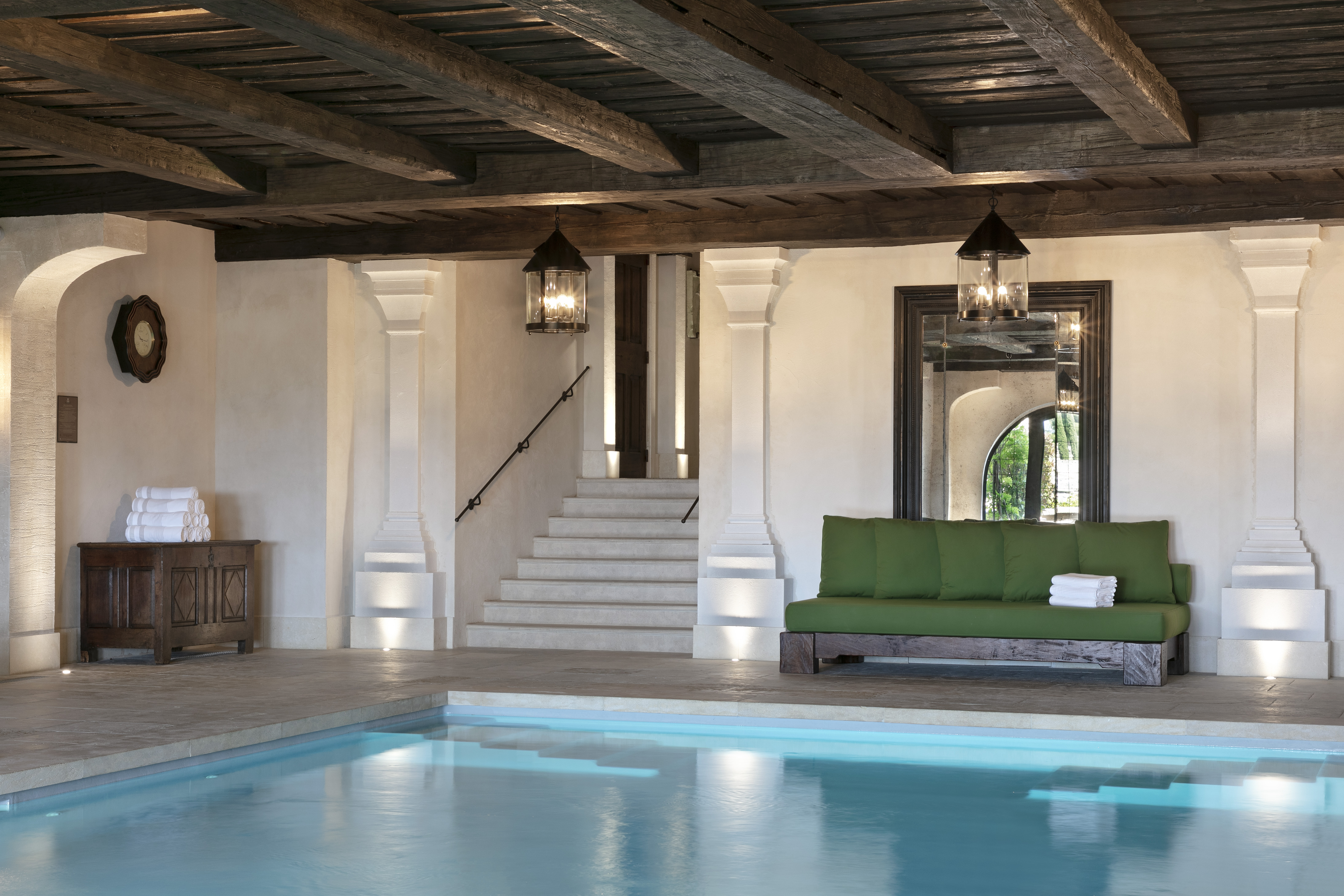 The interior pool at the La Bastide's Spa // Photo Credit Fabrice Rambert