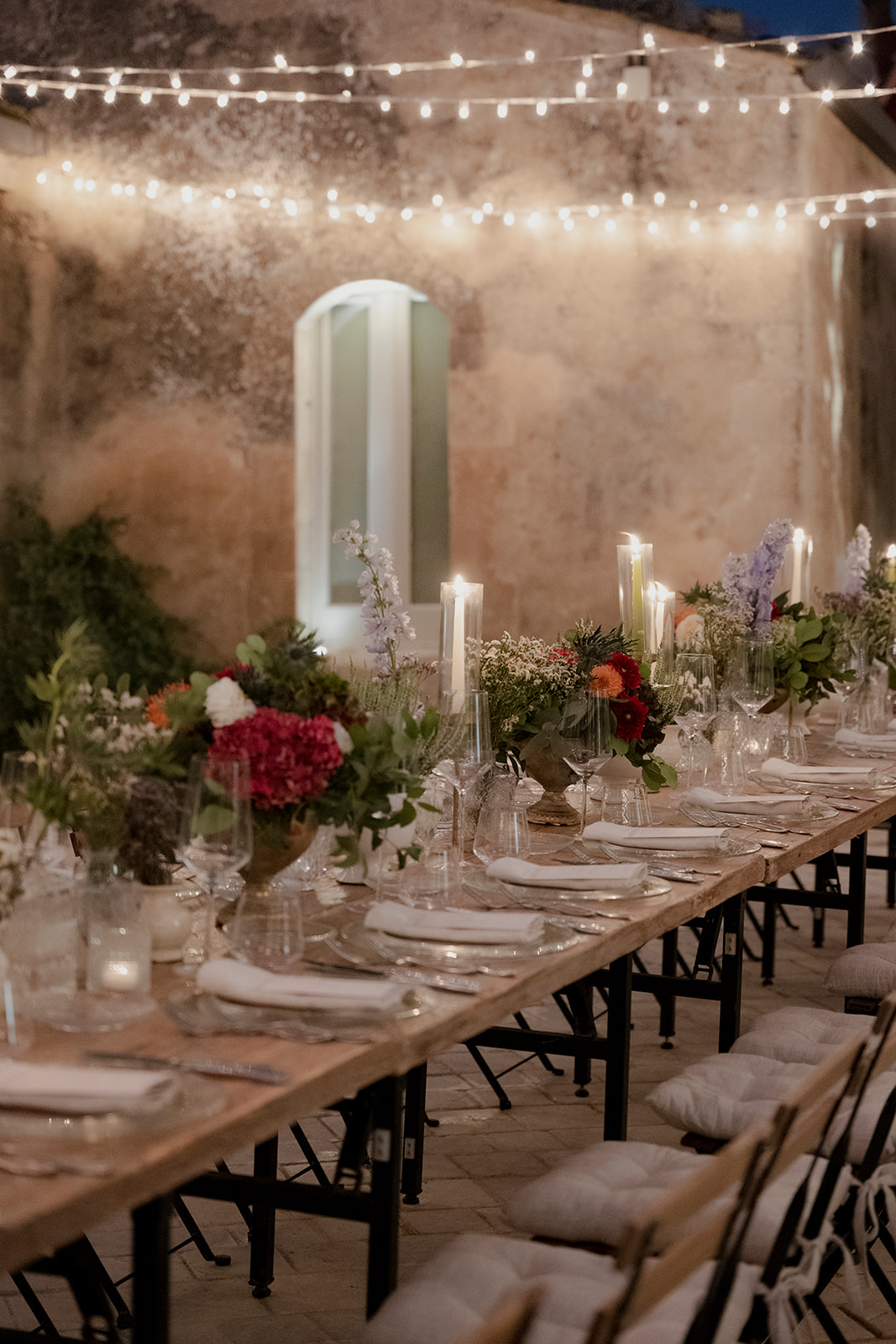 Wedding dinner at Dimora Delle Balze, Sicily // Photo Credit Monika Leggio Wedding Photograph