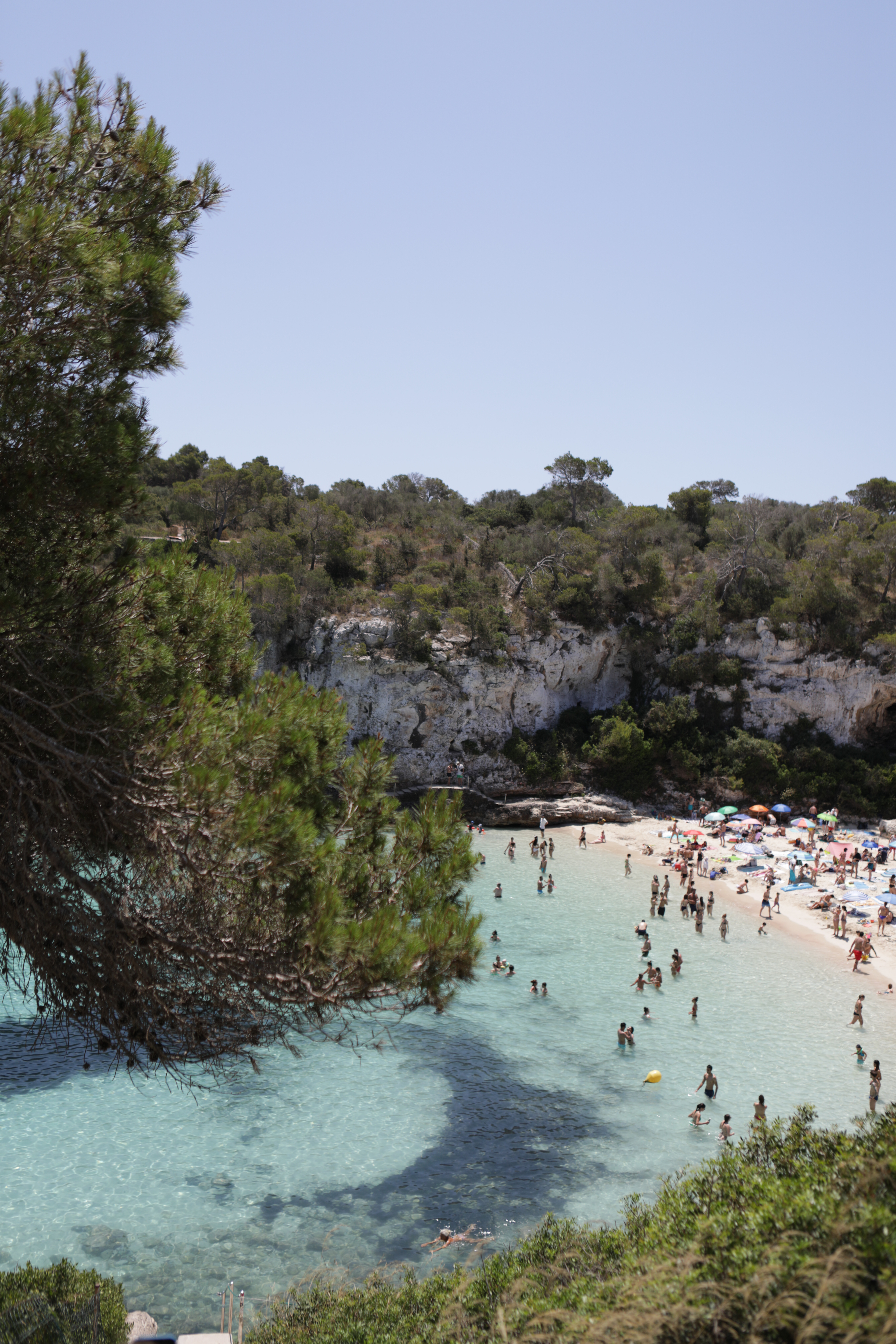 Cala Llombars is perfect to visit between 9-12, then it gets overcrowded.