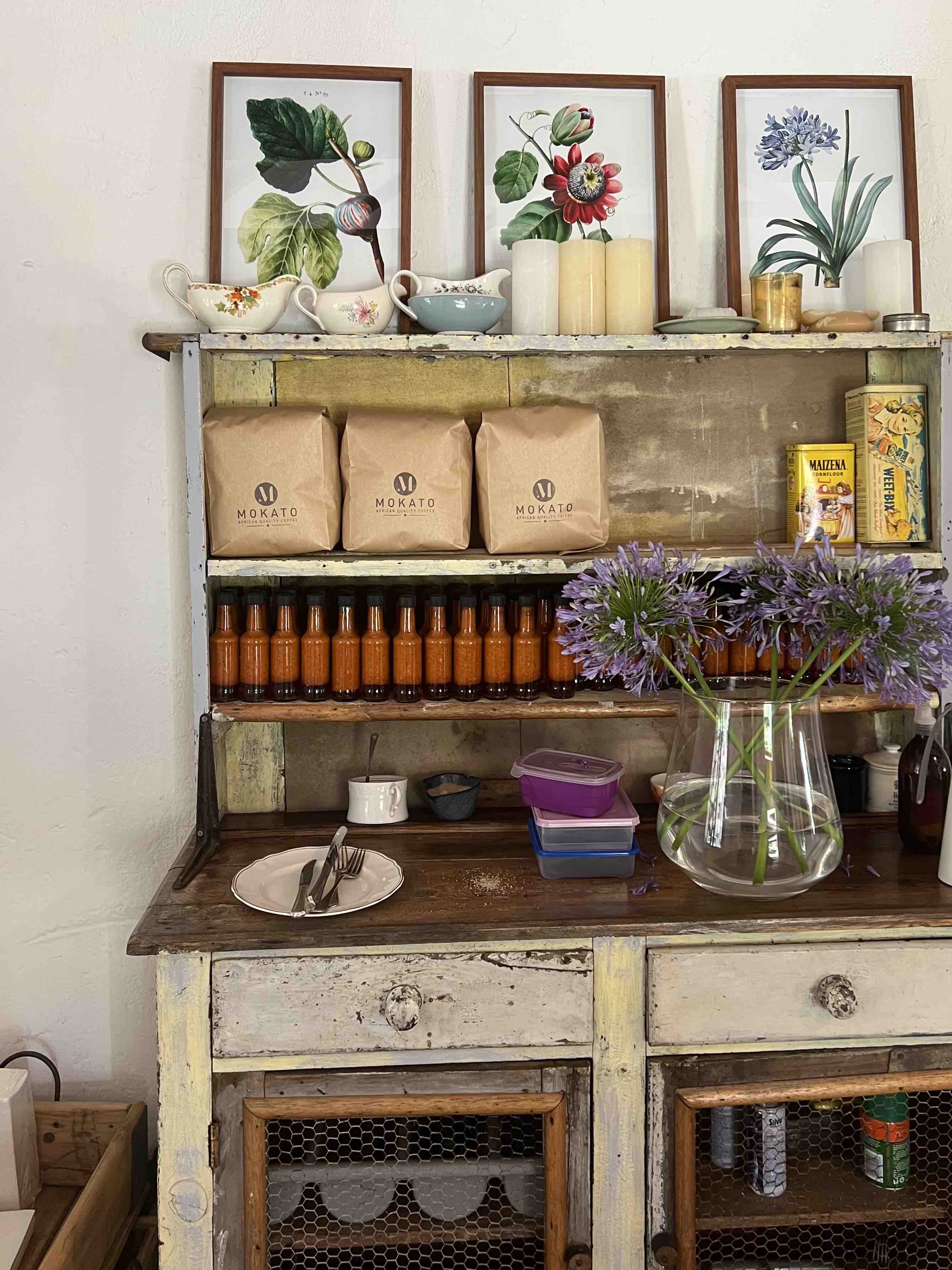 Rustic interiors at De Meye restaurant in Franschhoek