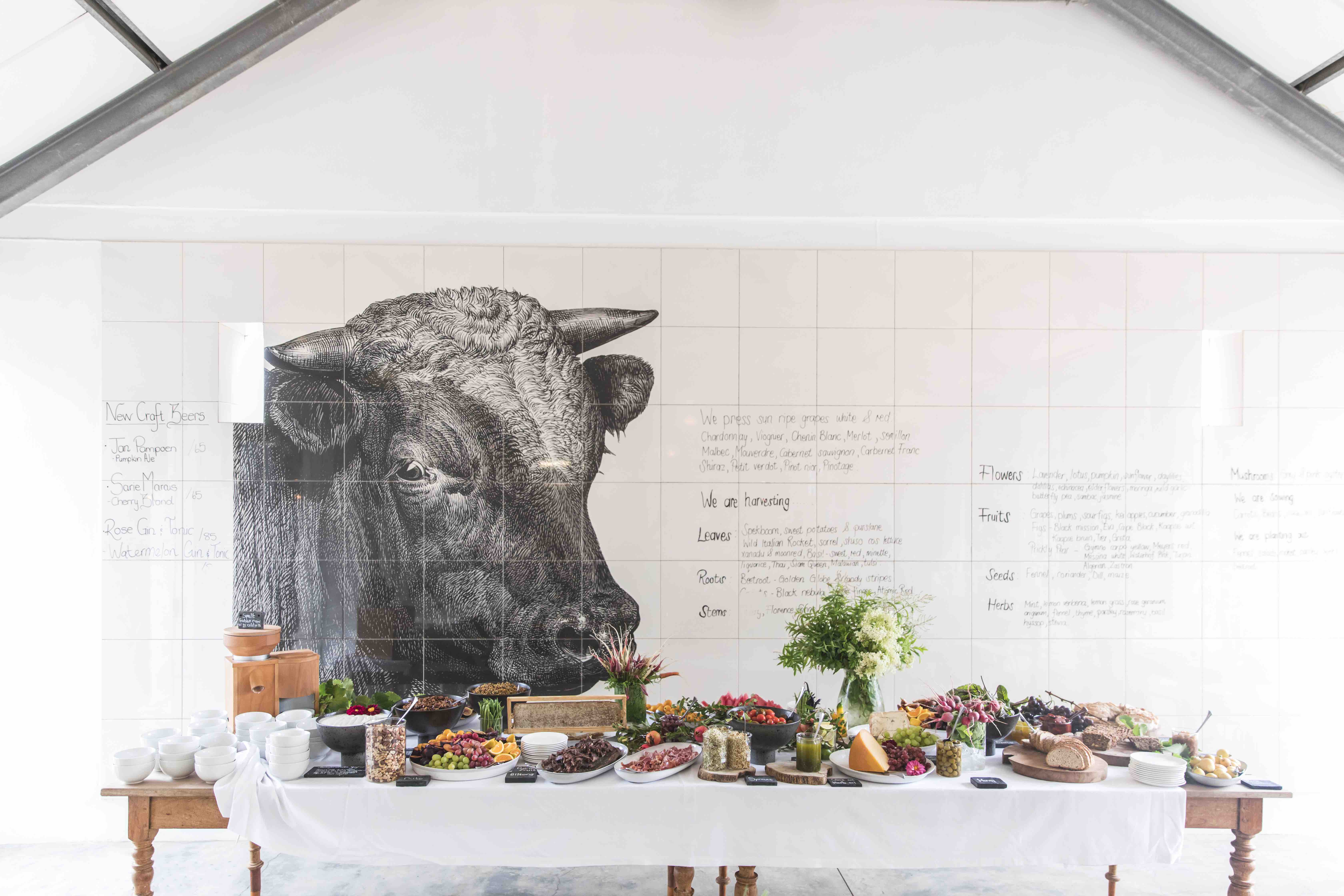The harvest table at Babel is a visual feast! Photo Credit Babylonstoren