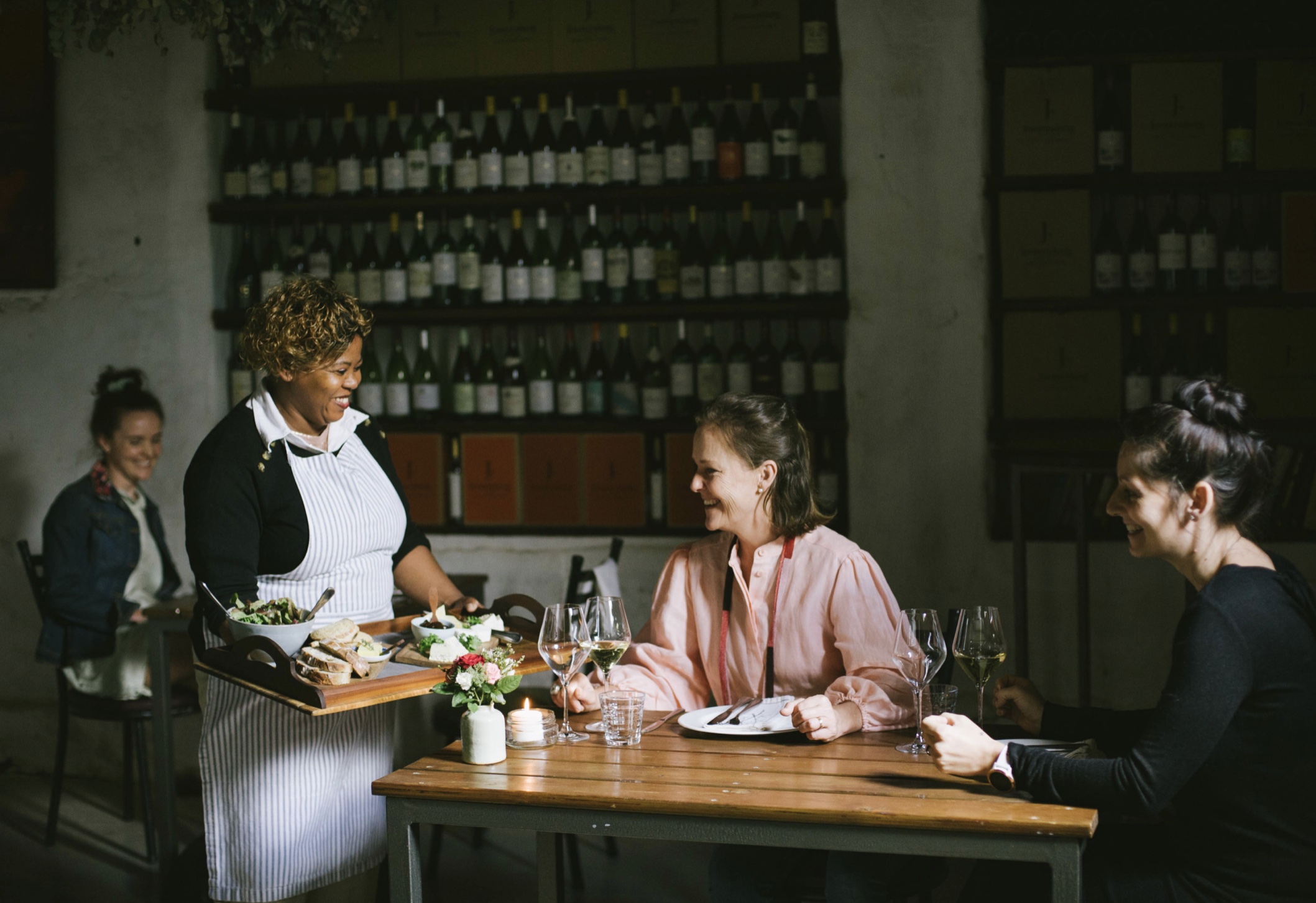 Atmospehere at the Kraal Restaurant, Cape Winelands. Photo Credit the Kraal