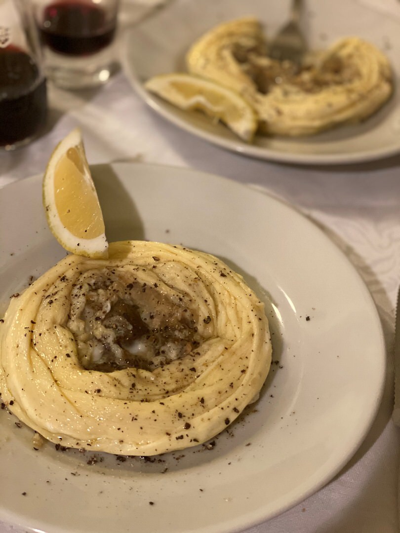 At la Sostanza you must try the famous artichoke omelette. Their desserts are also to die for. Photo Antonia Fest.